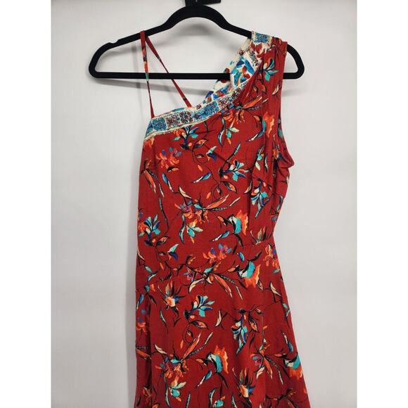 NWT Anthropologie Sleeveless Asymmetrical Floral Linen Midi Dress Sz 12 #9K404 - Picture 5 of 14